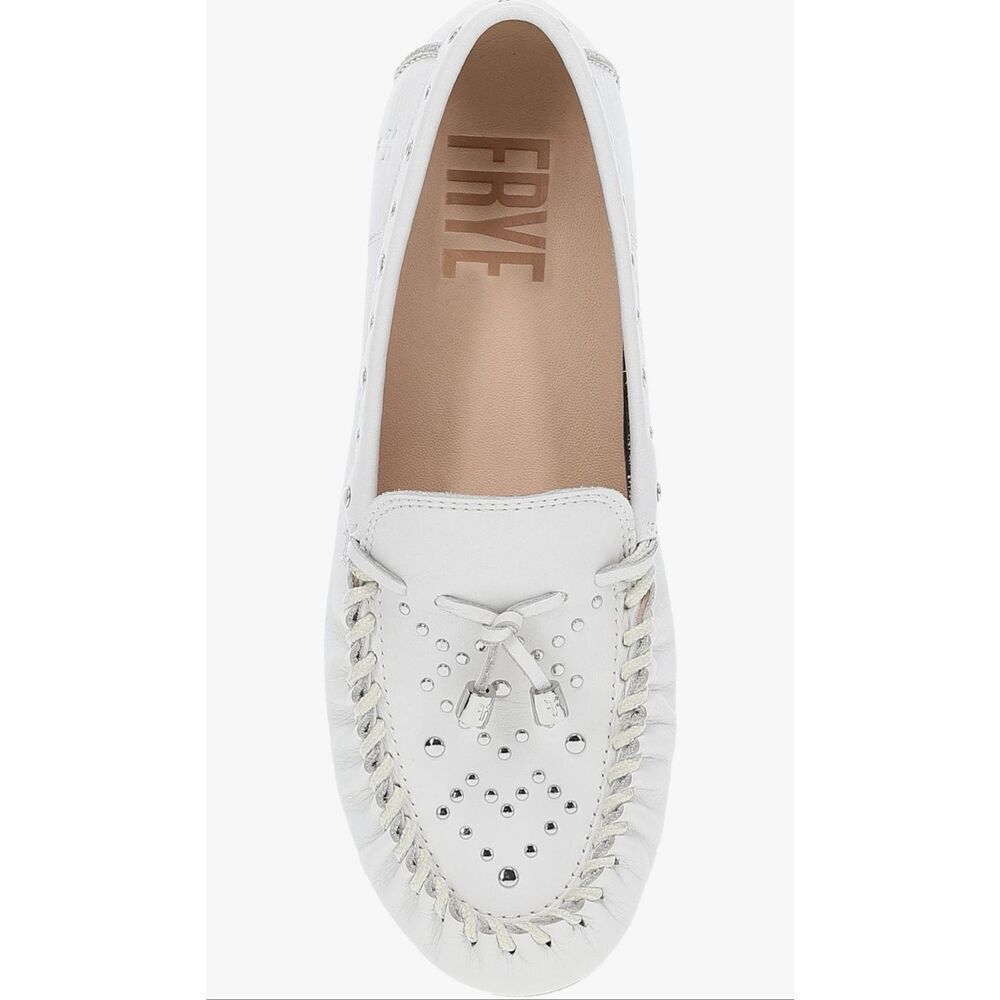 NWT Frye Naya Stud Loafer- white- size 9